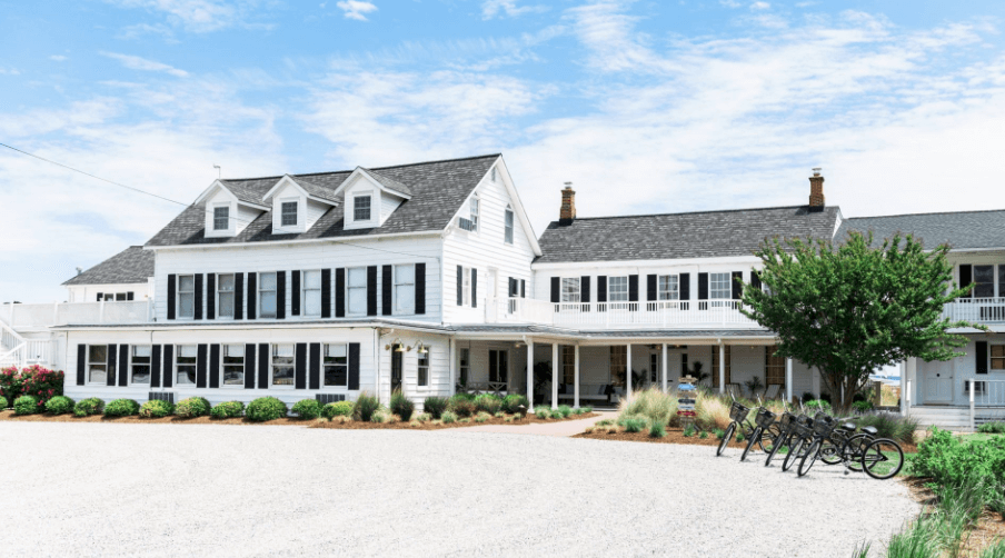 Entrance to the beautiful Wylder hotel in Windham, NY 